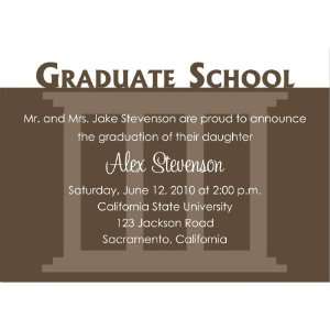   Brown Graduate School Graduation Invitations