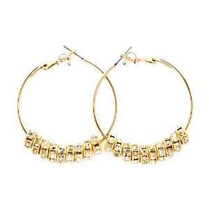 Basketball Wives POParazzi Inspired Hoop Ring Earrings   Small Gold 1 