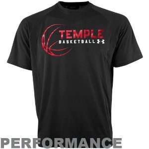  Under Armour Temple Owls Black Basketball Tech Performance 
