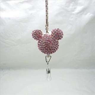   Bling Micky Pink Retractable ID/IC Badge Holder   