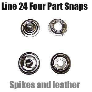 100 sets Line 24 Four Part Snap Marine Stainless Steel  