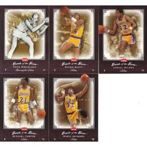    06 Fleer Greats of the Game Lakers Franchise Legends Lot of 5 Cards