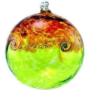  Kitras Art Glass Van Glow Witch Ball 6 Lime Green and 