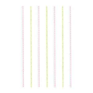   IV KZ4264 Squiggle Stripe Wallpaper, White Background/Lime Green/Pink