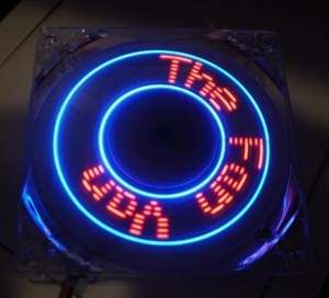   120mm x 25mm Programmable LED Case Fan Make Your Own Phrases  