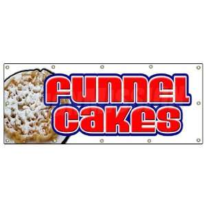  48x120 FUNNEL CAKES BANNER SIGN cake concessions signs 