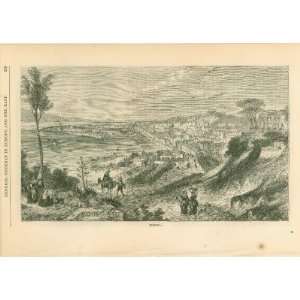  1873 Print Messina Italy 