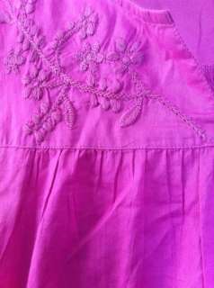 Old Navy  Pretty Pink Bohemian Embroidered Indian Style Cotton Peasant 