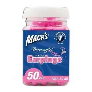  Macks Ear Care Dreamgirl Soft Foam Earplugs, 50 Count 