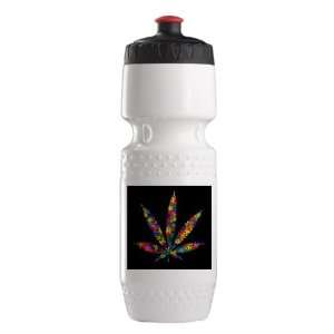   Trek Water Bottle Wht BlkRed Marijuana Flowers 60s 