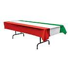   mexican party red white green plastic tablecover expedited shipping