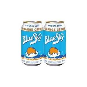 Blue Sky, Natural Soda, Orange Creme, 4/6 Pk  Grocery 