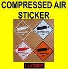 COMPRESSED AIR   WARNING STICKER   CANNISTER/BOTT​LE