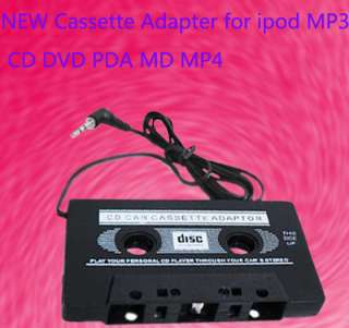 Car AUX Audio Cassette Tape Adapter for iPhone 4 4S 4G 3G iPod  CD 