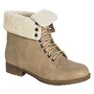 Yoki Womens Wanda Flat Bootie   Beige 