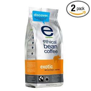 Ethical Bean Coffee Company Exotic Medium Roast, 12 Ounce Bags (Pack 