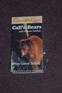 Calln Bears VHS Wayne Carlton Predator Calling  