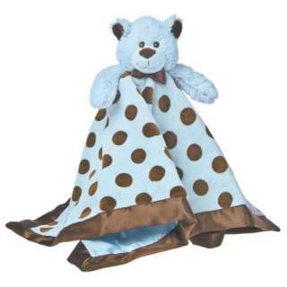 NEW Mary Meyer BLUE BROWN Dot Baby SECURITY BLANKET Boy  