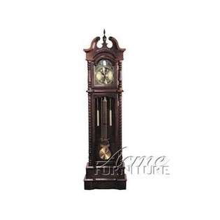Acme Furniture Dark Walnut Grandfather Clock with Analog Face by Acme 