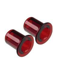 Pair of Glass Single Flared Eyelets 8g Ruby