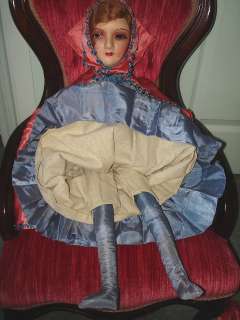28” Puritan Boudoir Bed Doll 1940s Composition & Cloth  