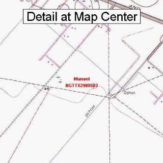 USGS Topographic Quadrangle Map   Manvel, Texas (Folded/Waterproof 