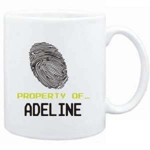 Mug White  Property of _ Adeline   Fingerprint  Female Names  