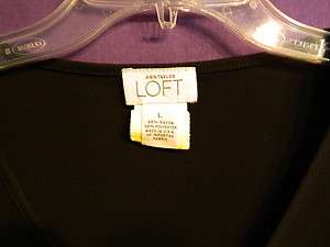 Ann Taylor LOFT flutter sleeve blouse size L  