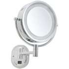 Jerdon HL165CD 9.5 Inch Lighted Wall Mount Mirror, Hard Wire Only, 3X 