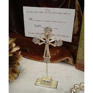  DLusso Contemporary metal cross place card holder 