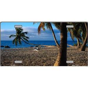    America sports Secluded Beach LICENSE PLATE