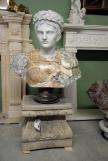 Hand Carved Classical Roman Marble Bust Statue  