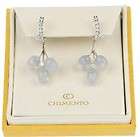 chimento earrings elegance in gold 18k with diamonds and chalcedony