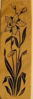 Magenta Pretty Speckled Daffodil Rubber Stamp  
