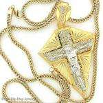 ICED OUT HIP HOP CROSS PENDANT & 36“ 4MM FRANCO CHAIN  