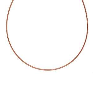  Gold Necklace. 18KT Pink Round Omega 1.5 mm in Width and 18 inches 