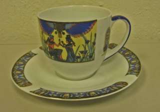 Fine Royal Porcelain Sculpture Egyptian Cup & Saucer  