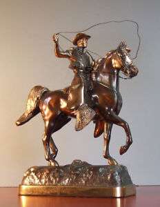 Gladys Brown Edwards METAL horse and trick roper cowboy  