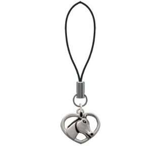  Heart with Horse Head Cell Phone Charm [Jewelry] Jewelry