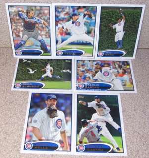 2012 Topps Series 1 team set Chicago Cubs (7)  
