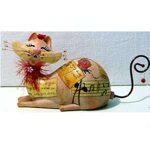  Enesco Fanciful Feline Love Letters Cat Figurine Bank 