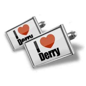 Cufflinks I Love Derry region Derry, Northern Ireland   Hand Made 