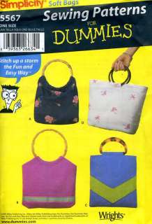 CLUTCH PURSE BAG TOTE Simplicity Sewing Pattern ~ UNCUT  