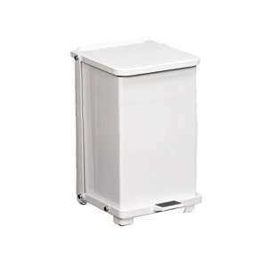  Continental White Metal Step On Trash Can   24 Gallon with 