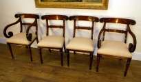 10 REGENCY MAHOGANY CARVED DINING CHAIRS SEATS CHAIRS  