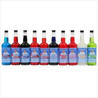   Flavor Combo Pack Snow Cone Shaved Ice Syrup Quart 613103041186  