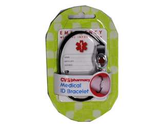 CVS Medical Alert ID Bracelet With Info Wallet Card 050428102008 