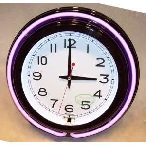  1099 Purple double neon clock