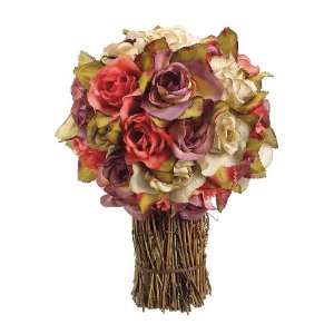  Faux 9 Rose Topiary w/Twig Base Lavender Pink (Pack of 12 