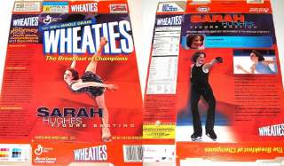 This listing is for a 2002 Sarah Hughes S112Y Wheaties Cereal Box 
